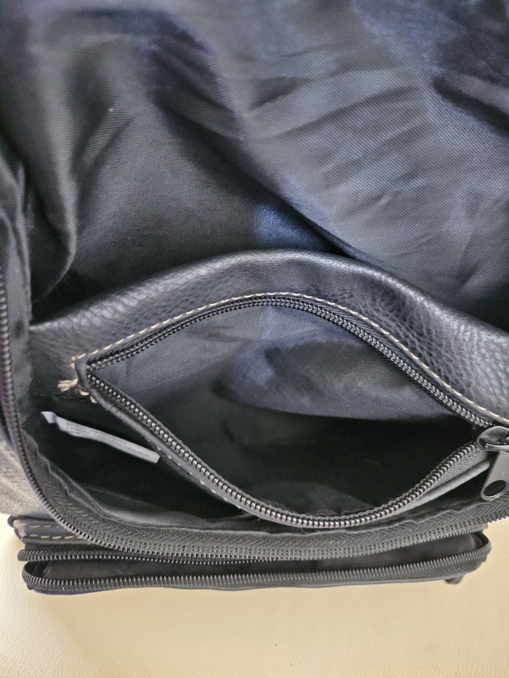 St. John's Bay Black Faux Leather Small Backpack - Picture 13 of 15